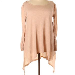 We The Free Long Sleeve Brown/Pink Shirt Large